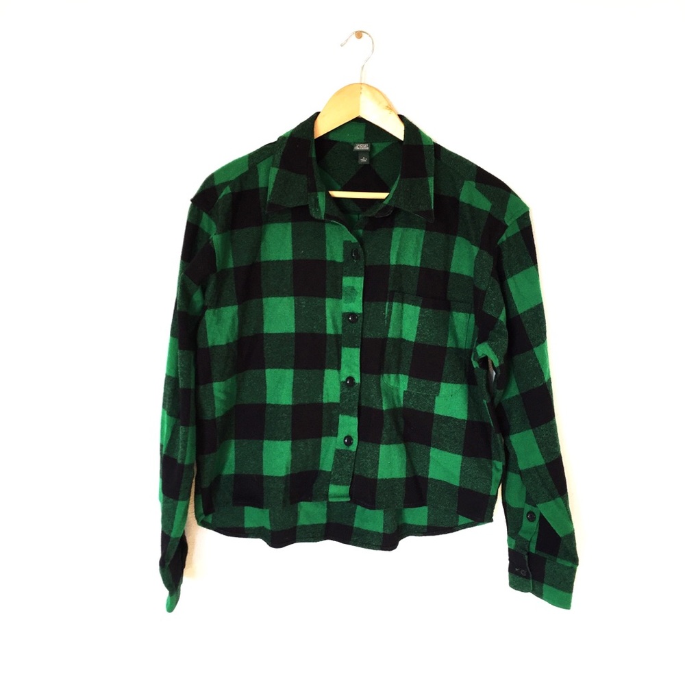 🌵3/$15 WILD FABLE checkered plaid flannel button